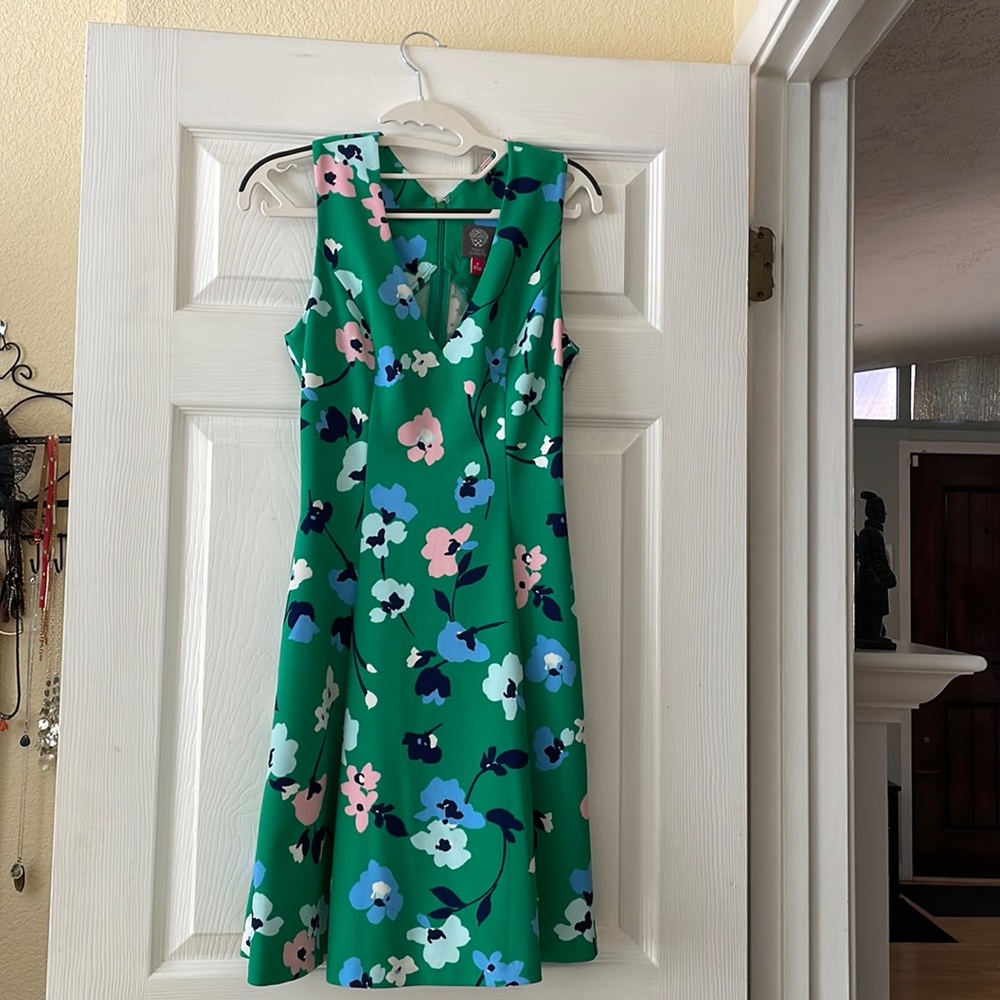 Beautiful Vince Camuto Green A-Line Dress